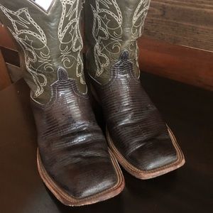 Chocolate Brown Lizard skin boots